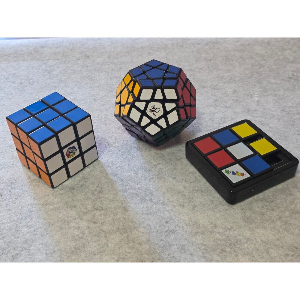 Rubiks Cube 3x3 Megaminx Sliding Puzzle Set Brain Teaser Games